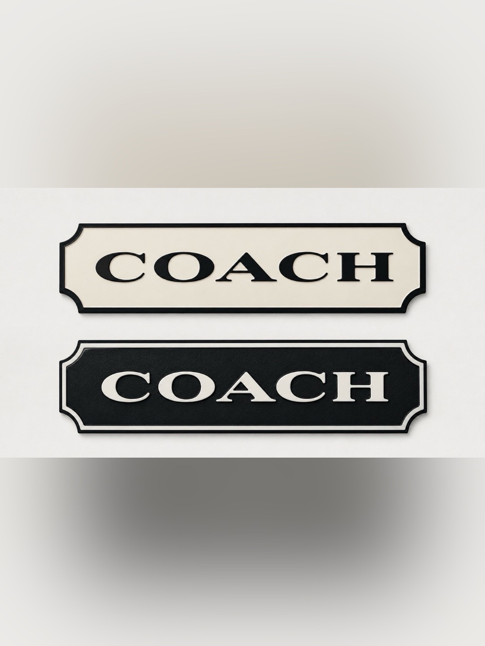 Inspired 3D Printed Sign Black and White Raised Logo Wall Plaques